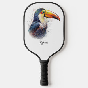 Tropischer Splendor Toucan, kundenspezifisch Pickleball Schläger