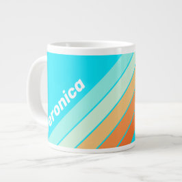 Tropischer Spritzer gestreift mit Namen Jumbo-Tasse