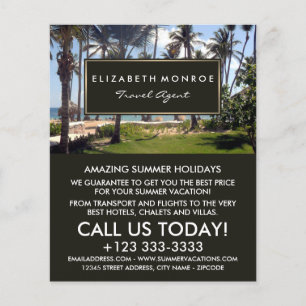 Tropischer Strand, Agent Werbung Flyer