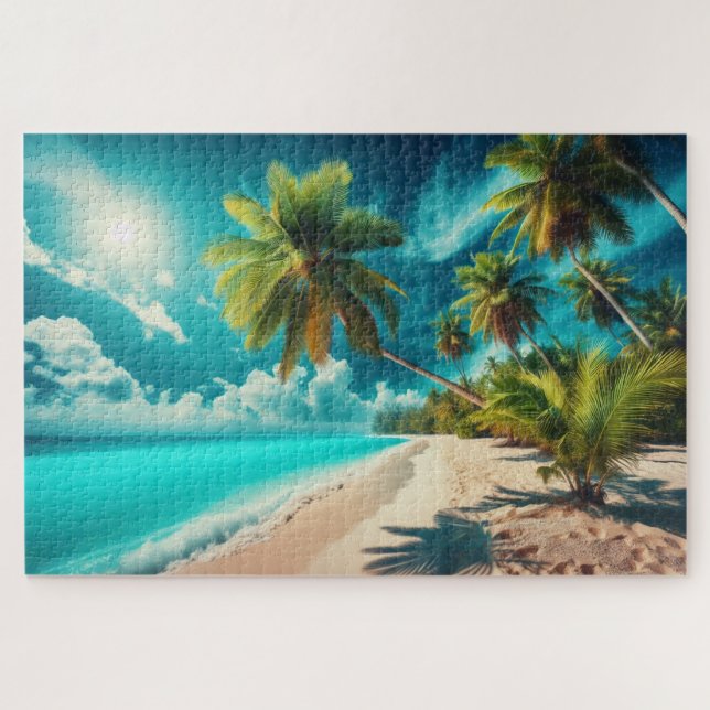 Tropischer Strand - atemberaubende Landschaftliche Puzzle (Horizontal)