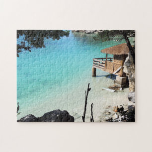 Tropischer Strand auf den Bahamas. Puzzle
