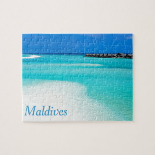Tropischer Strand auf den Malediven Puzzle