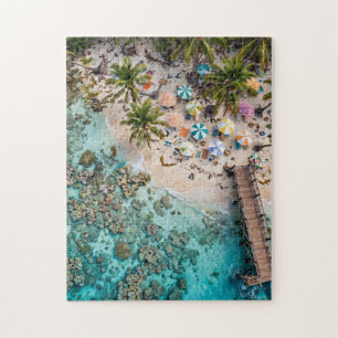 Tropischer Strand aus der Luft Puzzle