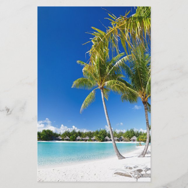 Tropischer Strand Briefpapier (Vorderseite)