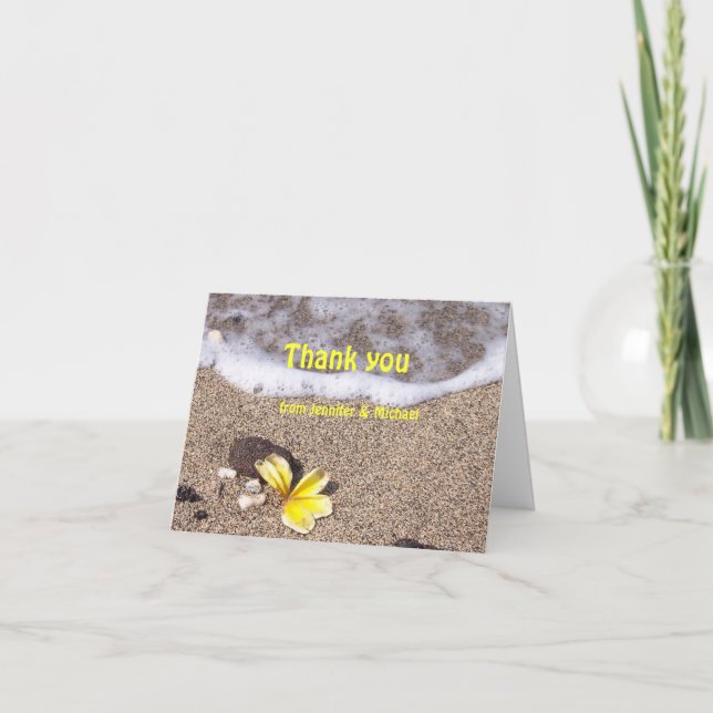 Tropischer Strand danken Ihnen Karten (Vorderseite)