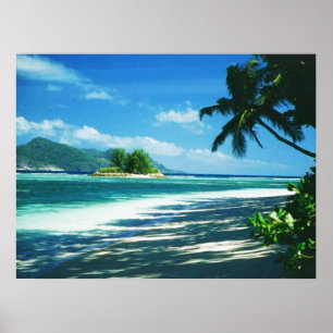 Tropischer Strand-Druck Poster