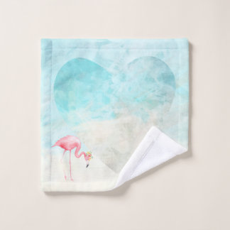Tropischer Strand-Flamingo-Bad-Wäsche-Stoff Waschlappen