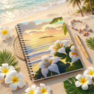 Tropischer Strand, Hawaii Notizbuch Notizblock