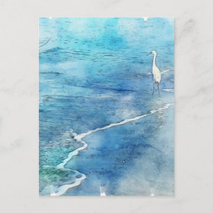 Tropischer Strand im Aquamarinen Aqua Türkis Blue Postkarte