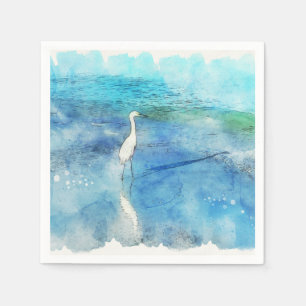 Tropischer Strand im Aquamarinen Aqua Türkise Blu Serviette