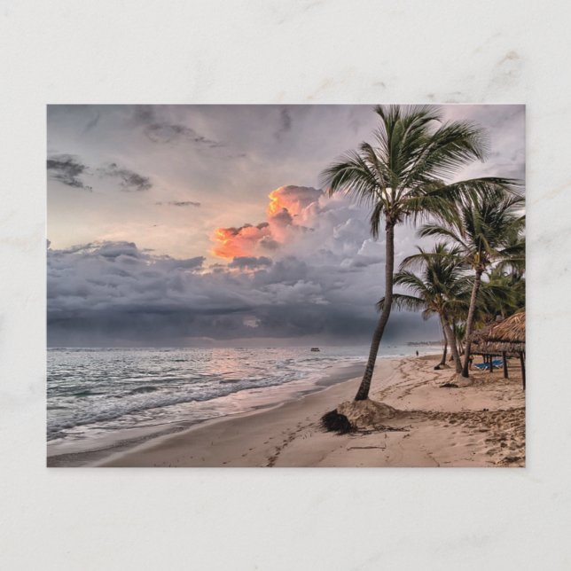 Tropischer Strand in der Karibik Postkarte (Vorderseite)