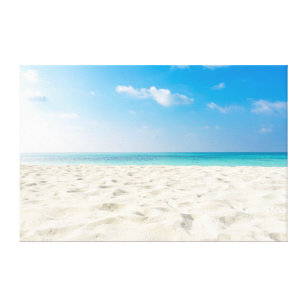 Tropischer Strand-Meersand-Himmel u. Sommer-Tag Leinwanddruck