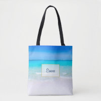 Tropischer Strand mit türkisblauem Meer Personalis