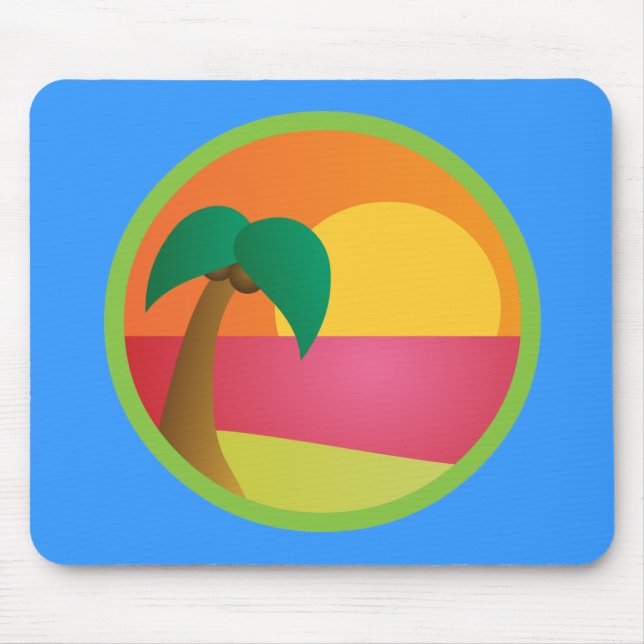Tropischer Strand Mousepad (Vorne)