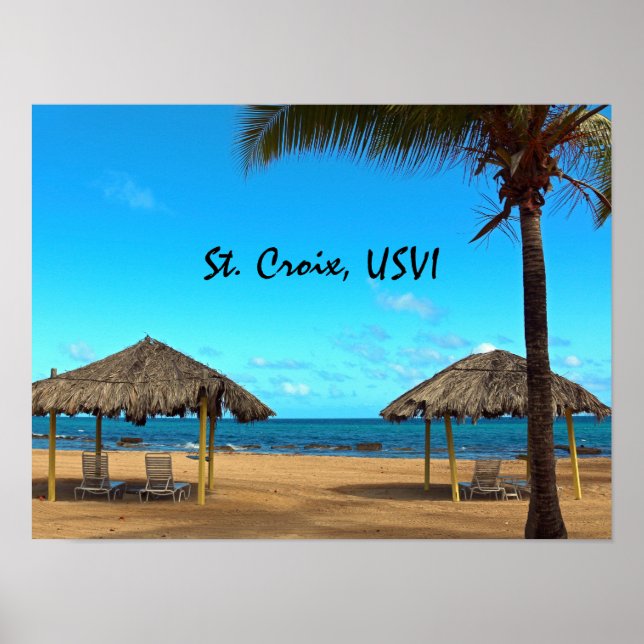 Tropischer Strand Poster (Vorne)