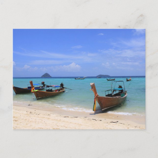 Tropischer Strand Postkarte (Vorderseite)