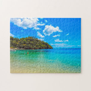 Tropischer Strand Saint Vincent. Puzzle