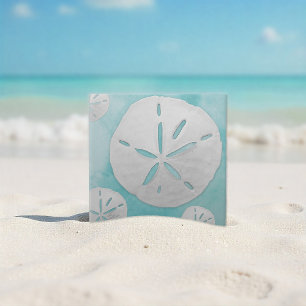 Tropischer Strand Sand Dollar Türkisches Wasser Fa Fliese