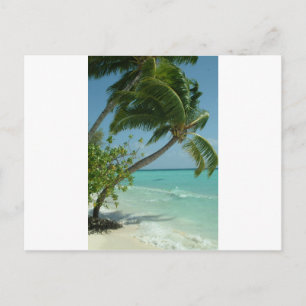 Tropischer Strand Sand Sonne Wasser Ozean Wellen S Postkarte