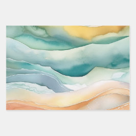 Tropischer Strand Sand und Meer Geschenkpapier Set