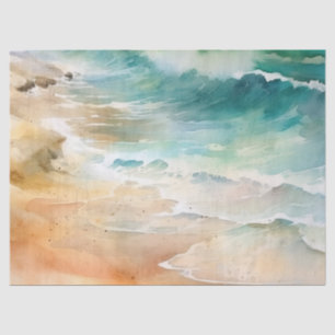 Tropischer Strand Sand und Meer Seidenpapier