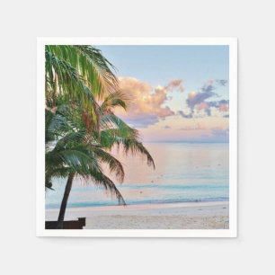 Tropischer Strand Serviette