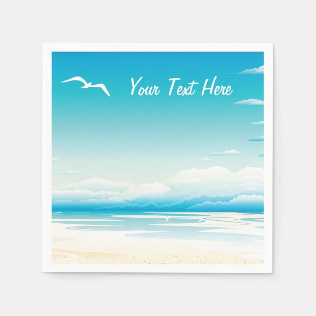 Tropischer Strand Serviette (Vorderseite)