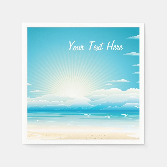 Tropischer Strand Serviette (Vorderseite)
