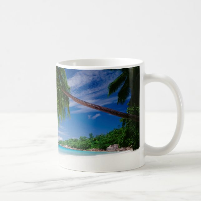 Tropischer Strand | Seychellen Tasse (Rechts)