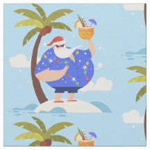 Tropischer Strand Sommerurlaub Weihnachten santa