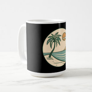 Tropischer Strand Sonnenuntergang Kaffeetasse