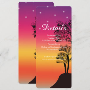 Tropischer Strand Sonnenuntergang Palme DETAILS Ho Einladung