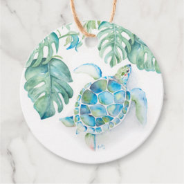 Tropischer Strand Türkisblau Geschenkanhänger