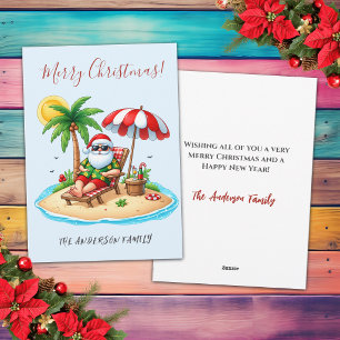 Tropischer Strand & Weihnachtsmann Weihnachten