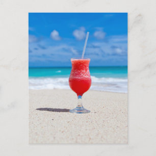 TROPISCHER STRANDCOCKTAIL GETRÄNKE POSTCARDS POSTKARTE