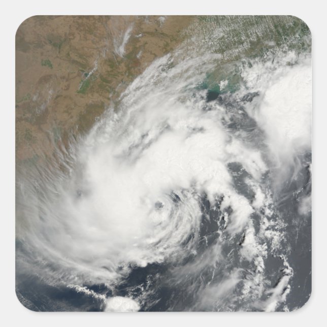 Tropischer Sturm Bijli Quadratischer Aufkleber (Vorderseite)