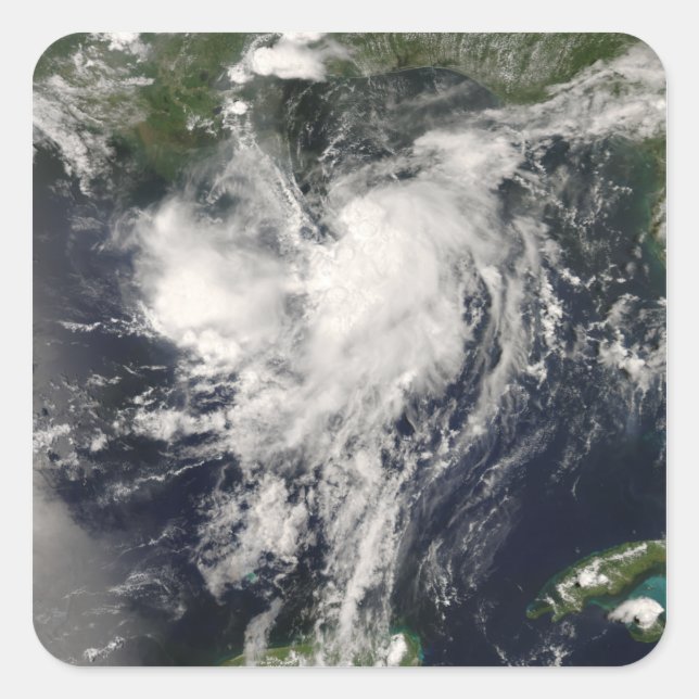 Tropischer Sturm Edouard Quadratischer Aufkleber (Vorderseite)