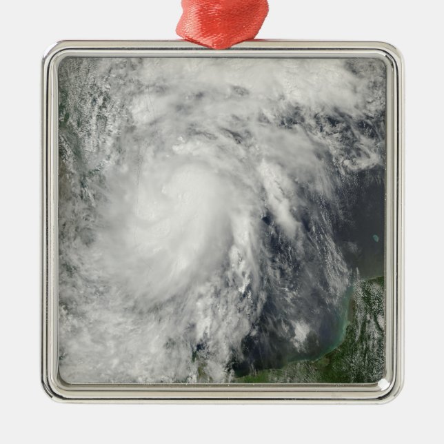 Tropischer Sturm Hermine im Golf von Mexiko Ornament Aus Metall (Vorne)