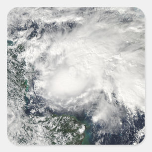 Tropischer Sturm IDA im karibischen Meer Quadratischer Aufkleber