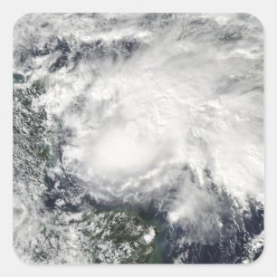 Tropischer Sturm II in der Karibik Quadratischer Aufkleber
