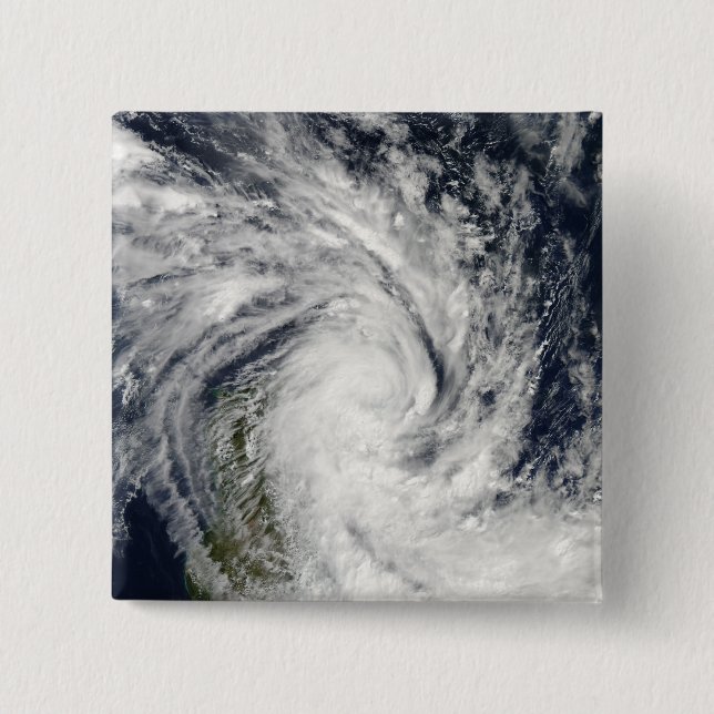 Tropischer Sturm Jade über Madagaskar Button (Vorderseite)