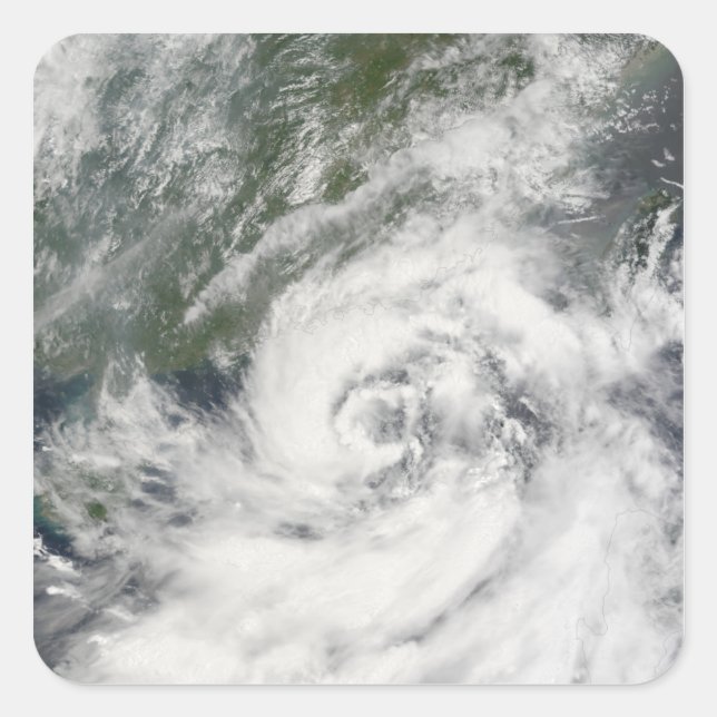 Tropischer Sturm Kammuri Quadratischer Aufkleber (Vorderseite)