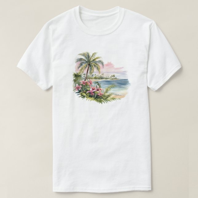 Tropischer T - Shirt (Design vorne)