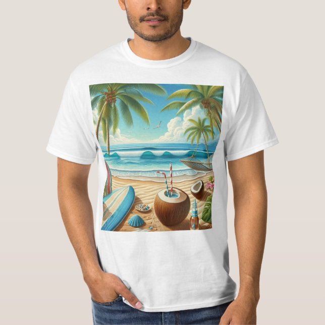Tropischer T - Shirt (Vorderseite)