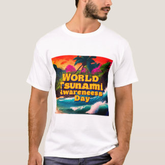 Tropischer T - Shirt zum Welt-Tsunami-Bewusstsein