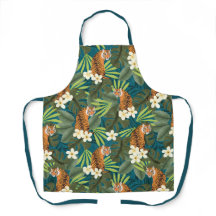 Tropischer Tiger Hawaiian Palm Dschungel Aquamarin