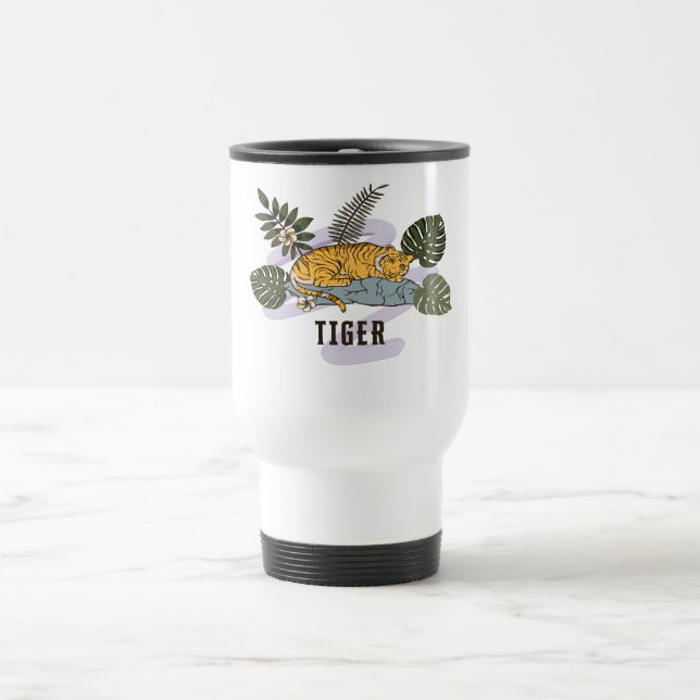 Tropischer Tiger ruht Reisebecher (Mittel)