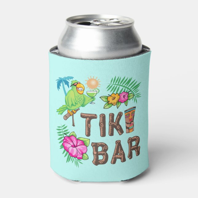 TROPISCHER TIKI-BAR DOSENKÜHLER (Kanne Vorderseite)