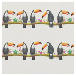 Tropischer Toco Toucan Talk Fabrik Stoff