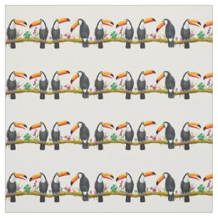 Tropischer Toco Toucan Talk Fabrik Stoff